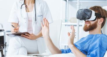 casque de réalité virtuelle à l'hôpital 